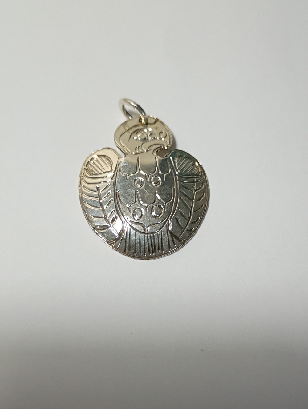 Silver Eagle hand-crafted signed Pendant Necklace Charm